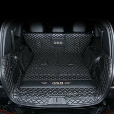 Для GAC Trumpchi gs8 2024, коврик, аксессуары, защита багажника автомобиля, кожаный коврик, внутренняя модификация, часть автоаксессуаров, Electric rear seats, full set black нет