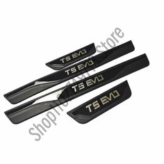 Для Forthing T5 EVO 2021 2022 2023 Накладка на порог двери защитная накладка на педаль аксессуары для стайлинга автомобиля, BLACK T5EVO Letter нет