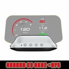 Проектор HUD C3 Plus, проектор HUD-навигации OBD2, цифровой спидометр, проекция стекла, электроника, автомобильные аксессуары для всех автомобилей, OBD2-GPS Maimeimi