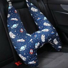 Детская дорожная подушка Автомобильная подушка для детей 6 лет + детская автомобильная подушка для сна для автокресла, шеи, плеч, поддержка дорожных поездок, мультфильм, Space B нет