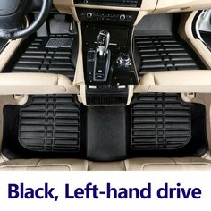 Автомобильный кожаный коврик с левым рулем для Kia K5 Optima TF 2011 2012 2013 2014 2015, водонепроницаемый коврик для салона, запасная часть, автомобильные аксессуары, LHD Black нет