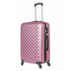 Чемодан Lcase, 80 л, размер 24", peach pink
