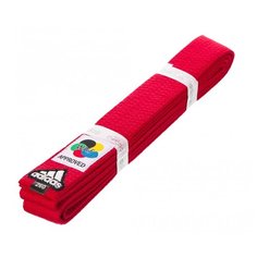 Пояс adidas Elite WKF, сертификат WKF, 260 см, красный