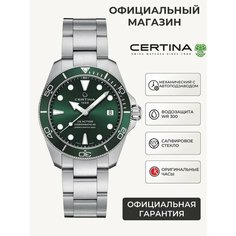 Наручные часы Certina Aqua, серебристый/зеленый