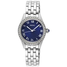 Наручные часы SEIKO, серебряный, синий