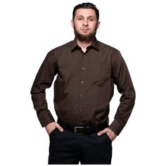 Рубашка Imperator Chocolate-33, размер 40 ворот/48RU/170-178, коричневый