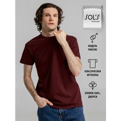 Футболка Sols, размер 52-54, гранатовый