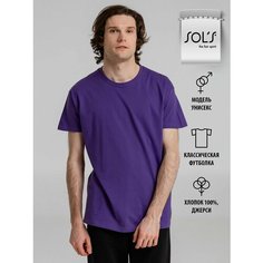Футболка Sols, размер 48-50, темно-фиолетовый