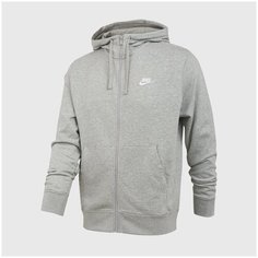 Толстовка NIKE NSW CLUB FZ FT HOODIE, размер XL, , серый
