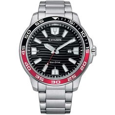 Наручные часы CITIZEN Eco-Drive, черный/серебристый