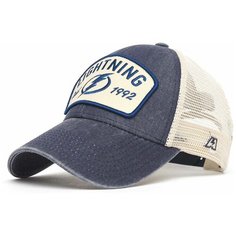 Бейсболка Atributika & Club Tampa Bay Lightning для мужчин и женщин, размер 55-58, синий/бежевый