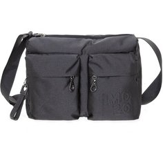 Сумка кросс-боди Mandarina Duck, фактура плетеная, серый