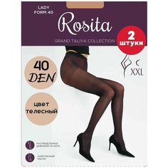 Колготки Rosita Lady Form, 40 den, 2 шт., размер 6, телесный
