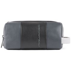 Косметичка PIQUADRO, 11х12.5х23.5 см, 2 шт., , серый