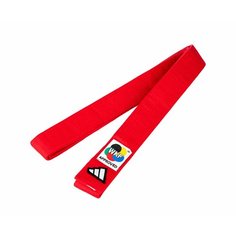 Пояс adidas, сертификат WKF, 240 см, красный