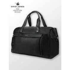 Сумка кросс-боди DAVID JONES, фактура зернистая, плетеная, чёрный