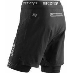 Шорты спортивные Cep Compression Shorts 2 in 1, размер M, черный