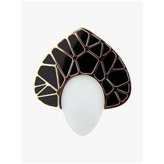 Брошь OXIOMA, черный/белый