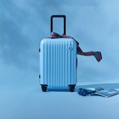 Чемодан-самокат NINETYGO Elbe Luggage, 38 л, размер 20", голубой