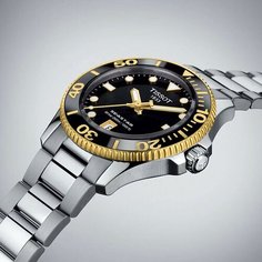 Наручные часы TISSOT T-Sport, серебряный/черный/золотой