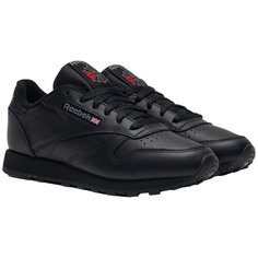Кроссовки Reebok Classic Leather, полнота F, размер 4 US, черный/серый