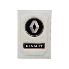 Обложка для автодокументов Renault, белый