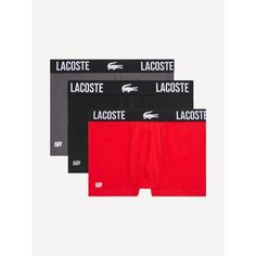 Трусы LACOSTE, комплект из 3 шт., размер M, мультиколор