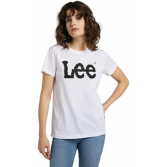 Футболка Lee Women Logo Tee, размер S, белый