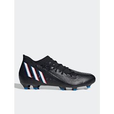 Бутсы adidas, размер 9,5 UK, core black / cloud white / vivid red