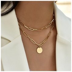 Колье WASABI jewell, длина 40 см, золотистый