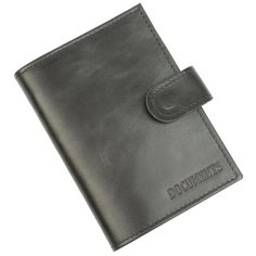Обложка для автодокументов Croco, черный пулап