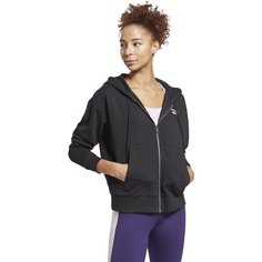 Толстовка Reebok Identity French Terry Full Zip Hoodie W, размер 2XS, , черный