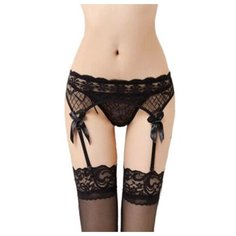 Пояс для чулок Eros, 40 den, размер one size, черный