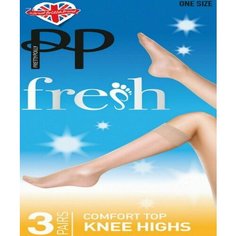 Гольфы Pretty Polly серия, комплект, 15 den, 3 пары, 3 уп., размер S-M-L, коричневый