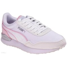 Кроссовки PUMA DISTA RUNNER TECH, полнота 6, размер 6 UK, белый/розовый
