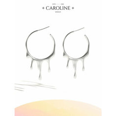 Серьги пусеты Caroline Jewelry, серебряный