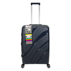 Чемодан Impreza, 80 л, размер M+, темно-синий