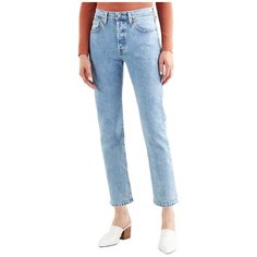 Джинсы зауженные Levis 501 Crop, размер 29/26, голубой Levis®