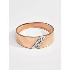 Кольцо Shine & Beauty, кристаллы Preciosa, размер 17, ширина 5 мм, золотой