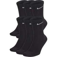 Носки NIKE EVERY DAY CUSHION CREW 6 PAIR SOCKS, комплект, 6 пар, размер L INT, черный