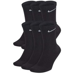 Носки NIKE EVERY DAY CUSHION CREW 6 PAIR SOCKS, комплект, 6 пар, размер M INT, черный