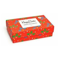 Носки Happy Socks, комплект, 3 пары, размер 41-46, разноцветный