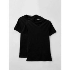 Футболка BIKKEMBERGS Essential - T-shirt V-Neck, 2 шт., размер S, черный