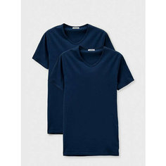 Футболка BIKKEMBERGS Essential - T-shirt V-Neck, 2 шт., размер L, синий