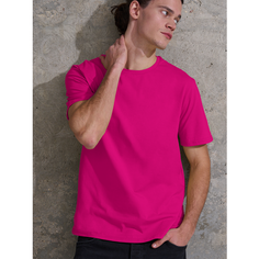 Футболка Uzcotton Premium, размер 60-62\4XL, фуксия