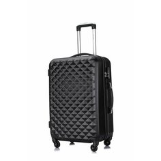Чемодан-самокат Lcase, 74 л, размер 24", черный