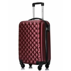 Чемодан-самокат Lcase, 45 л, размер 20", бордовый