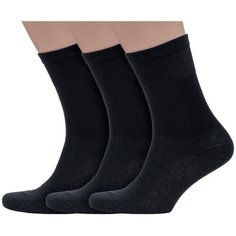 Носки Dr. Feet, комплект, 3 пары, размер 27, черный