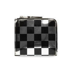 Кошелек Comme des Garcons Wallet, фактура тиснение, серебряный