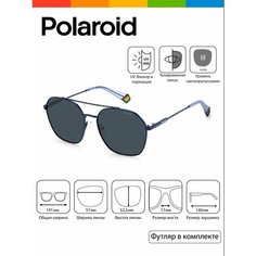 Солнцезащитные очки Polaroid, синий